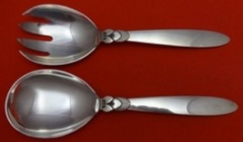 Cactus by Georg Jensen Sterling Silver Salad Serving Set 2pc FH All Sterling 8&quot; - £524.68 GBP