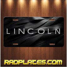 LINCOLN Inspired Art on simulated Carbon Fiber Aluminum License Plate Black - £15.49 GBP