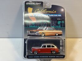 1947 Ford Super Deluxe Lowrider Diecast Model Car: 1/64 Scale, By Greenl... - $11.88