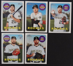 2018 Topps Heritage High Number Colorado Rockies Base Team Set 5 Baseball Cards - £0.78 GBP