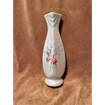 Vintage Iridescent Hand Painted Floral Vase - $20.79