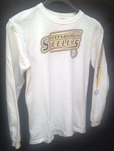 NFL Pittsburg Steelers XL 18 20 T Shirt White Long Sleeves Youths Tee - £9.23 GBP
