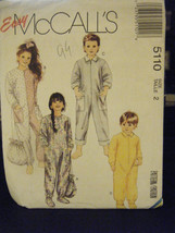 McCall&#39;s 5110 Toddler&#39;s Jumpsuit Pajamas, Bootees &amp; Bag Pattern - Size 2 - £7.48 GBP