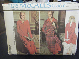 McCall&#39;s 5367 Misses Robe &amp; Pajamas Pattern - Size XL (22-24) Bust 44-46 - $10.50