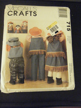 McCall&#39;s Crafts 715 Doll Clothes Pattern for 25&quot; &amp; 36&quot; Dolls - £7.28 GBP