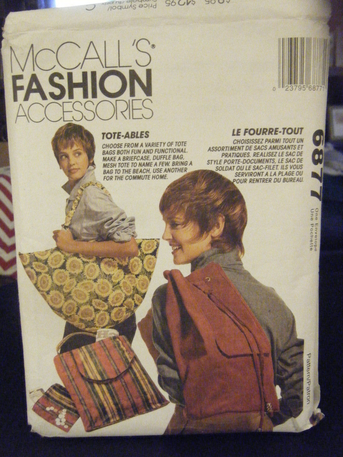 McCall's Fashion Accessories Assorted Tote Bags Pattern - $9.00