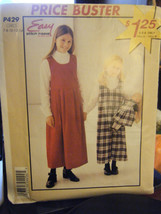 McCall&#39;s Stitch&#39;n Save P429 Girl&#39;s Jumper &amp; Doll Jumper Pattern - Sizes ... - $7.50