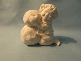 D1 - Elf Building a Snowman Ceramic Bisque Ready to Paint, You Paint* - €1,74 EUR