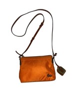 Dooney Bourke Purse Crossbody Orange Brown Embroidered Logo Boho Classic... - $62.27 CAD