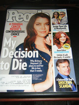 People Magazine - Brittany Maynard Decision to Die Cover - October 27, 2014 - £5.03 GBP
