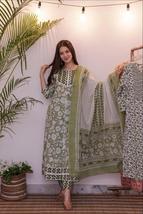 Fateh Enterprises Women&#39;s Pure Cotton Printed  Kurta with Pant &amp; Dupatta - $70.00