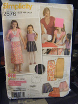 Simplicity 2576 Girl&#39;s Skirt in 2 Lengths Pattern - Sizes 3/4/5/6 - $5.26