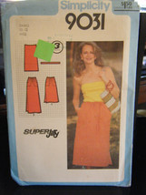 Simplicity 9031 Misses Super Jiffy Skirt in 2 Lengths Pattern - Size S (10-12) - $9.51