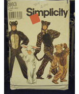 Simplicity 9983 Adult&#39;s Bear, Bunny, Leopard &amp; Lion Costume Pattern - Si... - £7.93 GBP
