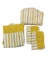 Vtg 70s Retro Springmaid Fitted + Flat Bed Sheet + 2 Pillowcases Mustard... - £23.38 GBP