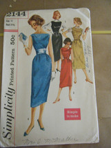 Vintage 1950&#39;s Simplicity 2144 Junior Dress, Jumper &amp; Cummerbund Pattern... - $17.17
