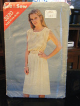 Vintage Butterick 3820 Misses Dress Pattern - Size 14 &amp; 16 - $6.81