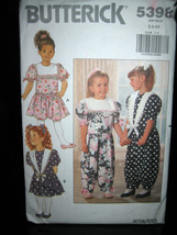 Butterick 5398 Girl&#39;s Dress &amp; Jumpsuit Pattern - Sizes 5/6/6X - $8.34