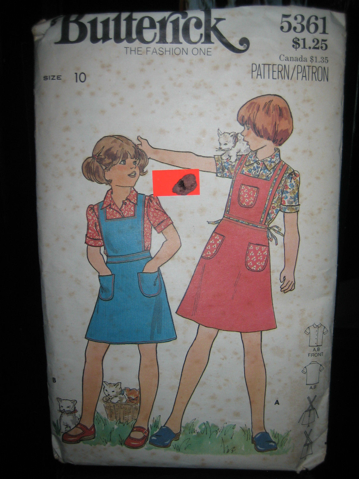 Vintage Butterick #5361 Girl's Jumper & Blouse Pattern - Size 10 - $7.14