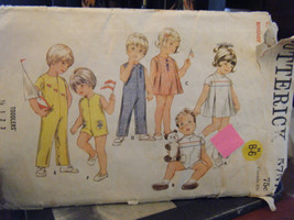 Vintage Butterick 5757 Toddler&#39;s Dress &amp; Playsuit Pattern - Size 1 Chest 20 - $12.98