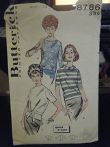Vintage Butterick 8786 Misses Over-Blouse Pattern - Size 14  Bust 34 - $17.17