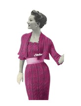 1950s Lace Sheath Dress with Short Bolero Jacket 1960s - Knit pattern (P... - £2.95 GBP