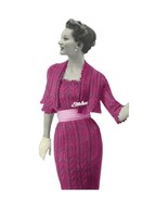 1950s Lace Sheath Dress with Short Bolero Jacket 1960s - Knit pattern (P... - £2.94 GBP