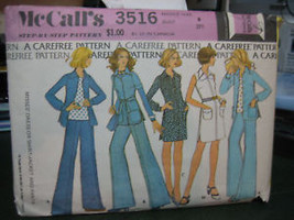 McCall&#39;s 3516 Misses Dress or Shirt Jacket &amp; Pants Pattern - Size 14 Bust 36 - £7.90 GBP