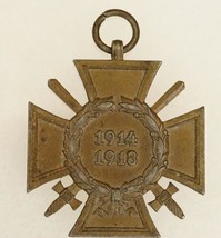Vintage WWI Imperial German Military War Medal Honor Cross Front Line Ve... - $44.54