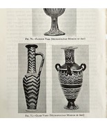 1942 Egypt Decorative Glass Vases Historical Print Antique Ephemera 8x5  - $28.05 CAD