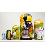 Hey! Get Off Our Train! Nesting Doll - 6&quot; w/ 5 Pieces - £52.88 GBP