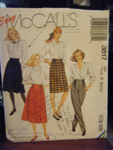 Vintage McCall&#39;s 3817 Misses Skirts &amp; Pants Pattern - Sizes 6/8/10 - $6.00