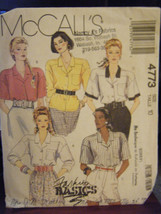 Vintage McCall&#39;s 4773 Misses Blouses Pattern - Size 10 Bust 32 1/2 - $6.75