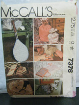 McCalls 7378 Bags, Sachet, Book Cover, Purse, Ratchet Cover and Bean Bag... - $7.55