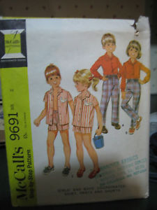 Vintage McCall's 9691 Toddler's Shirt, Shorts & Pants Pattern - Size 2T - £8.47 GBP