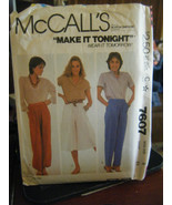 Vintage McCall&#39;s 7607 Misses Pants in 3 Styles Pattern - Size 6 Waist 23 - £5.35 GBP