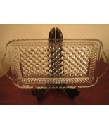 Vintage Pressed Clear Depression? Glass Rectangular Relish Dish With Han... - £15.17 GBP