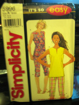 Vintage Simplicity #5996 Misses Top &amp; Pants Pattern - Size 10/12/14 - $8.34