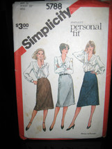 Vintage Simplicity #5788 Misses Proportioned Slim Skirts Pattern - Size 12 - $5.26