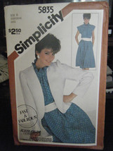 Vintage Simplicity 5835 Misses Pullover Dress &amp; Unlined Jacket Pattern - Size 10 - £4.97 GBP