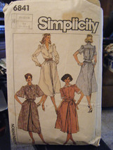 Vintage Simplicity 6841 Pullover Dresses Pattern - Sizes 10/12/14 - $7.65