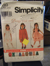 Vintage Simplicity 7283 Girl&#39;s Dress &amp; Jumper Pattern - Sizes 3/4/5 - $7.50