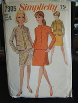 Simplicity 7305 Misses Lined Jacket, Skirt &amp; Blouse Pattern - Size 16 Bu... - £6.92 GBP