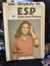 Vintage Simplicity E.S.P. 8909 Misses Shirt Pattern - Sizes 8/10/12 - £4.15 GBP