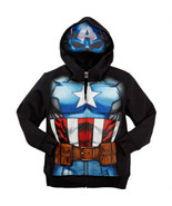 Marvel Comics Boys&#39; Super Hero Fleece Hoodie with Mask – Captain America - $19.99