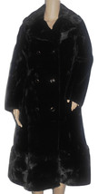Borgessa Faux Fur Coat 1960&#39;s Double Breasted Small Free Shipping - £39.86 GBP