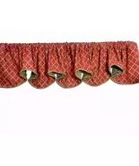 P Kaufmann Pierre Red Custom 129 x 19 Scalloped Valance - $80.00