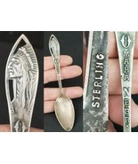 Antique Vintage Sterling Silver Indian Chief Souvenir Spoon Omaha Nebr. ... - $99.99
