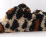 Leopard Print House Slippers SECRET TREASURES Double Buckle Flexible Out... - £4.74 GBP