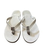 Rainbow Sandals Single Layer Leather w/Swarovski Crystal Narrow Strap XL... - $51.45 CAD